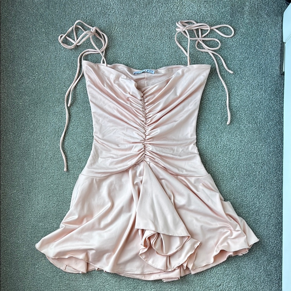 Lucy in the Sky elegant hoco pink Ruched Dress